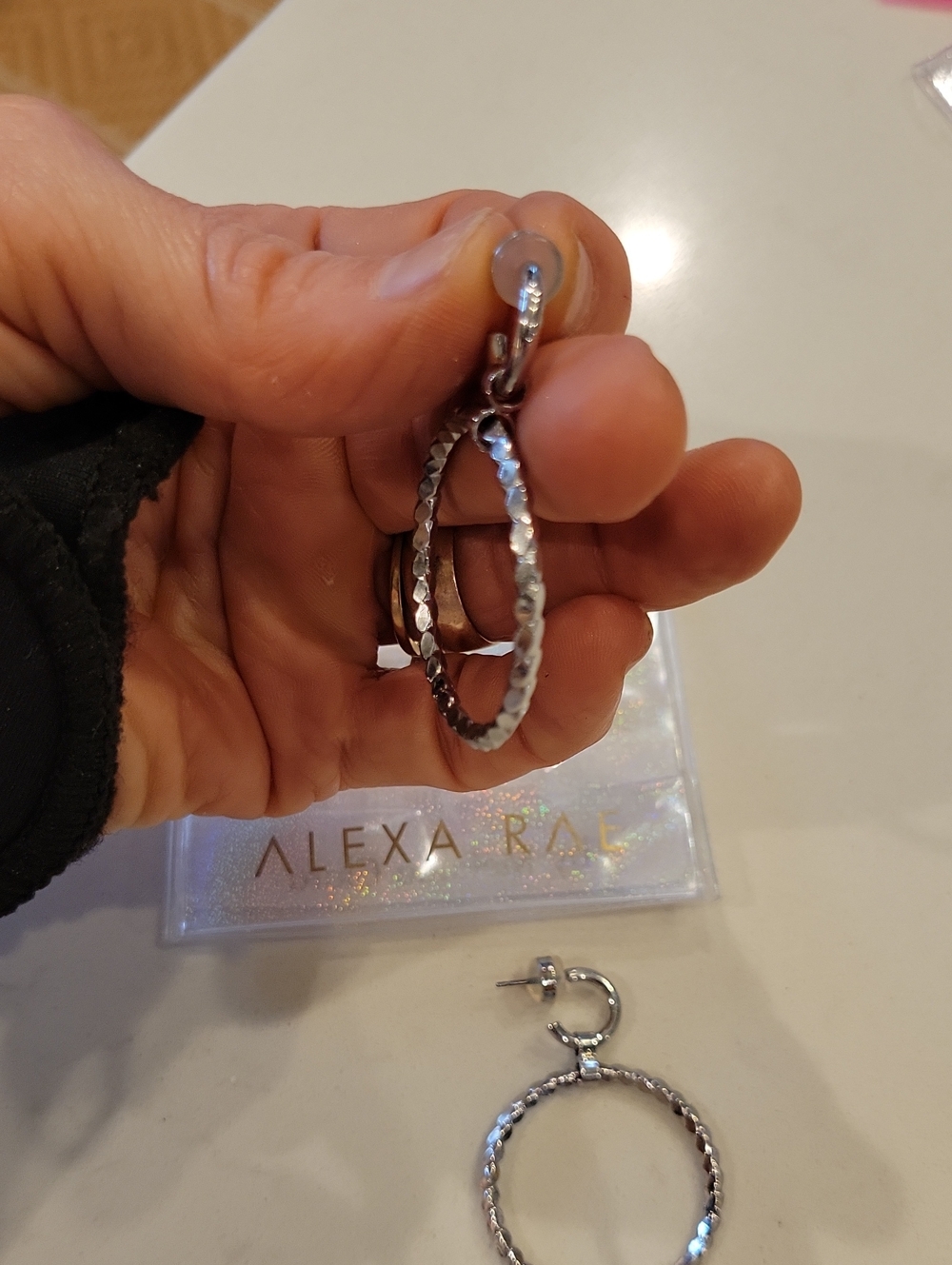 Melania Rae Hoop Earrings. - Picture 2 of 5